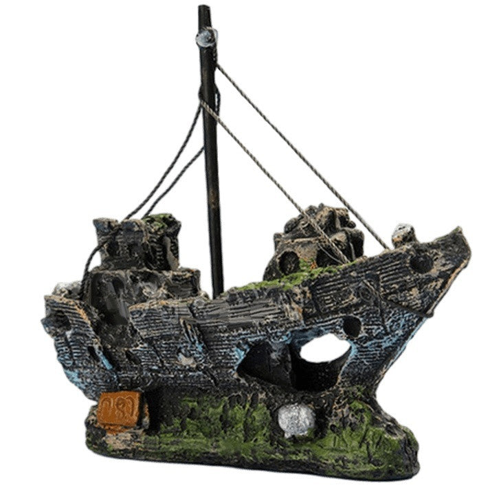 Aquarium Shipwreck Ornament - Friends of Irony LLC