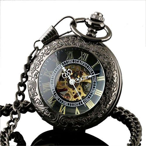 Antique Transparent  Mechanical Copper Pocket Watch - Friends of Irony LLC