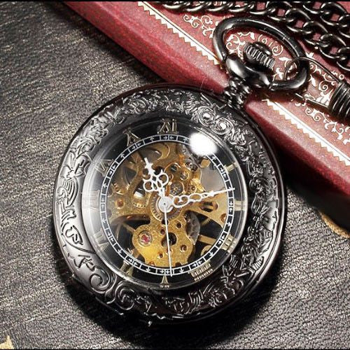 Antique Transparent  Mechanical Copper Pocket Watch - Friends of Irony LLC