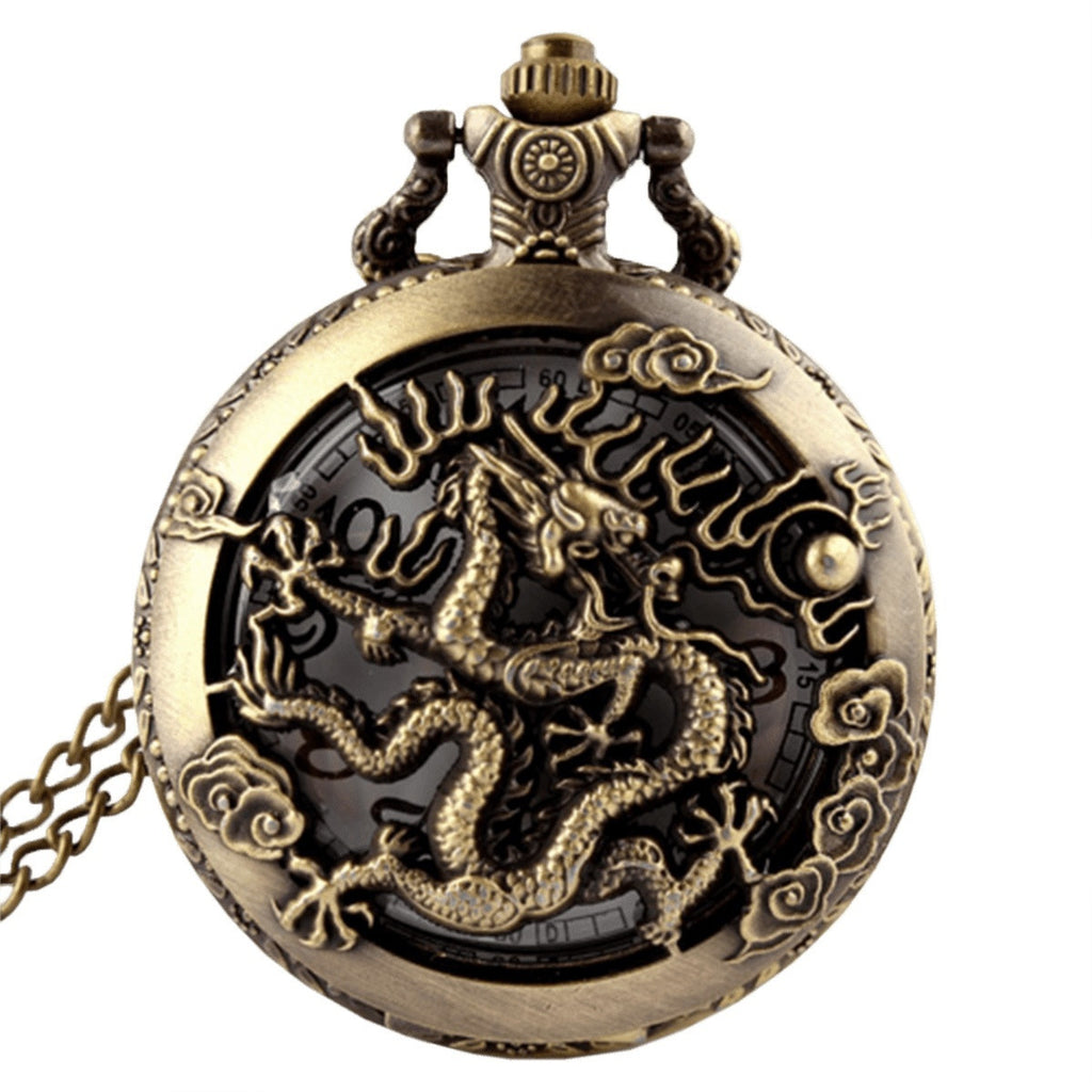 Antique Chinese Dragon Pocket Watch - Friends of Irony LLC